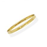 TIFFANY: '1837' GOLD BANGLE,