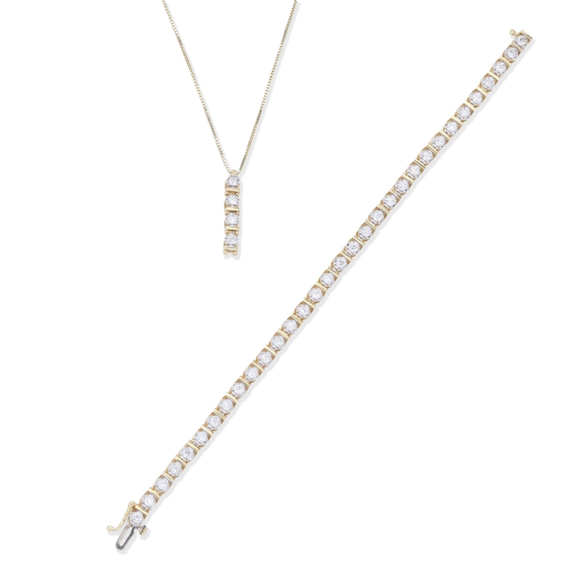 DIAMOND BRACELET AND PENDANT/NECKLACE (3)