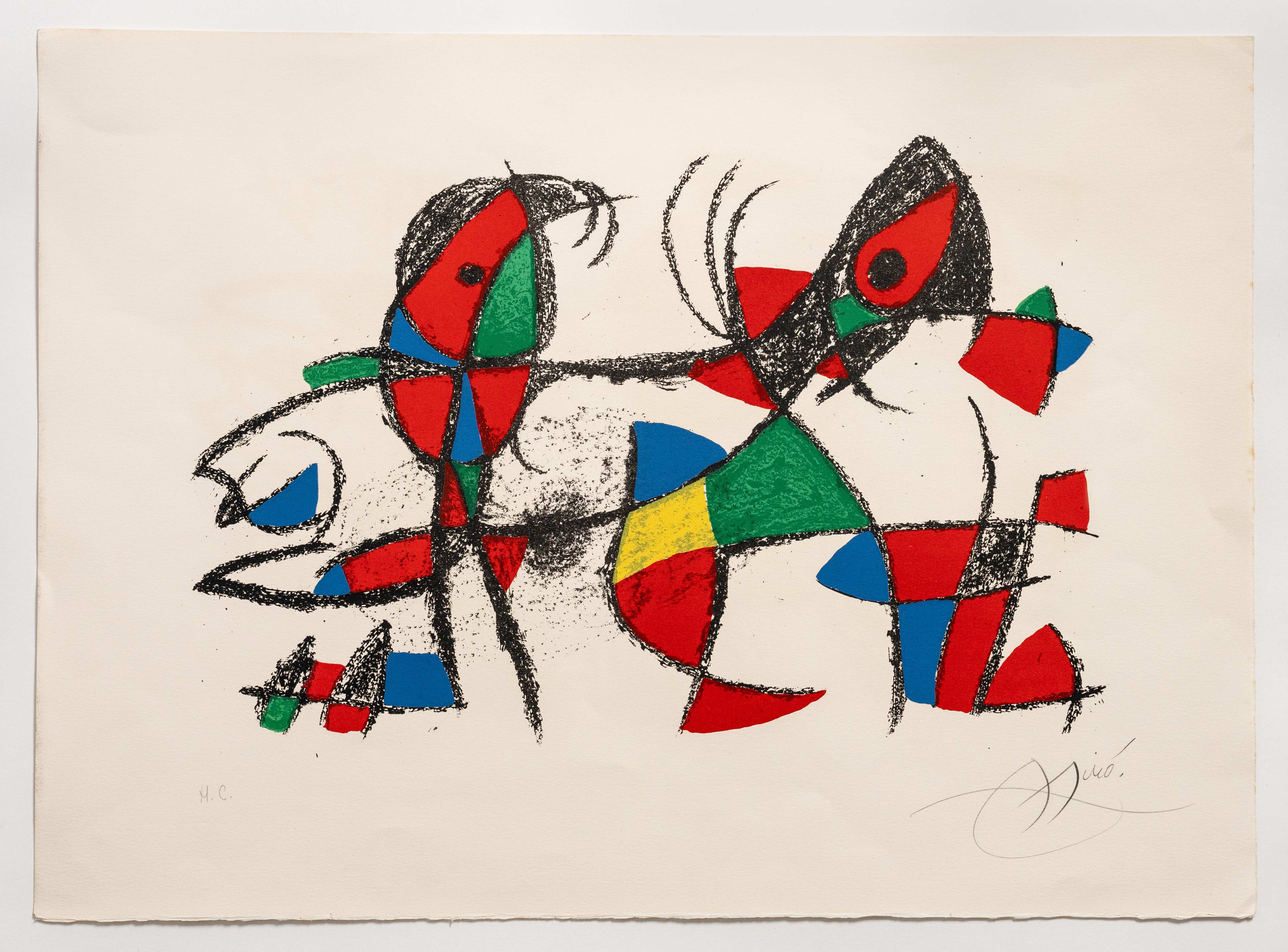 Joan Mir&#243; (1893-1983) One plate from Joan Mir&#243; Lithographe II Lithograph in colours, 19...