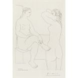 Pablo Picasso (1881-1973) Deux mod&#232;les se regardant, from La Suite Vollard Etching, 1933, o...