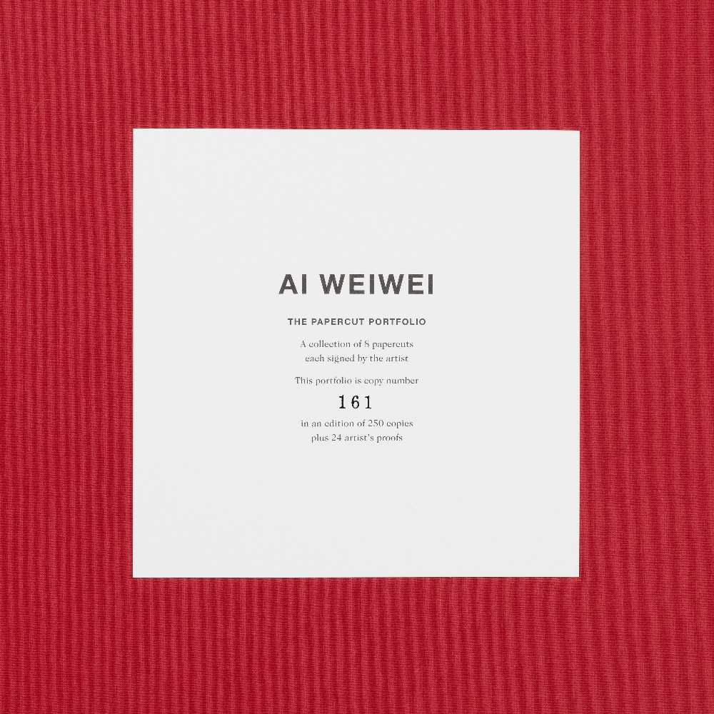 Ai Weiwei (born 1957) The Papercut Portfolio The complete portfolio of eight papercuts, 2019, on ... - Image 10 of 11