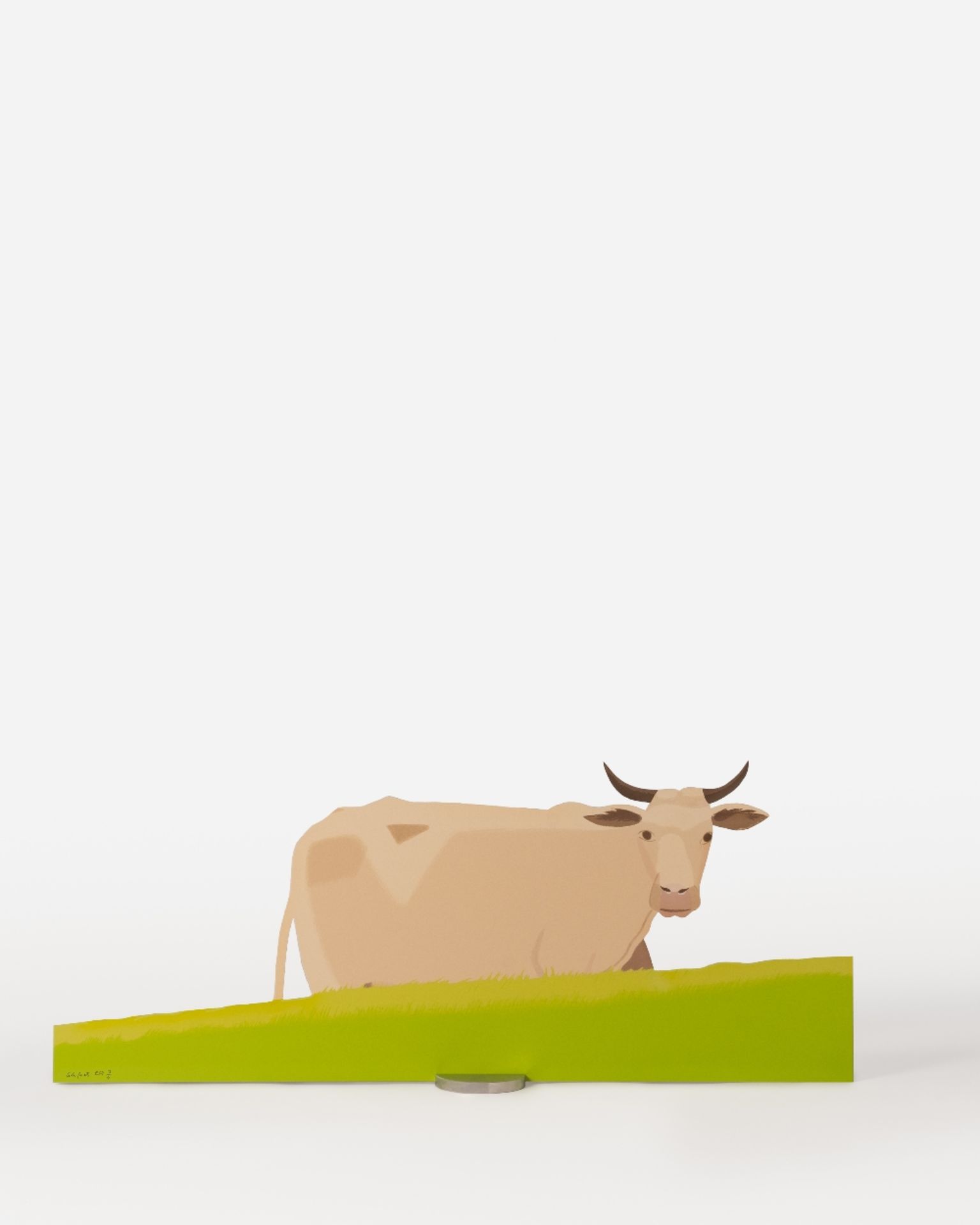 Alex Katz (born 1927) Cow (Small) Screenprint in colours, 2004, printed on two sides of aluminum ... - Bild 2 aus 2