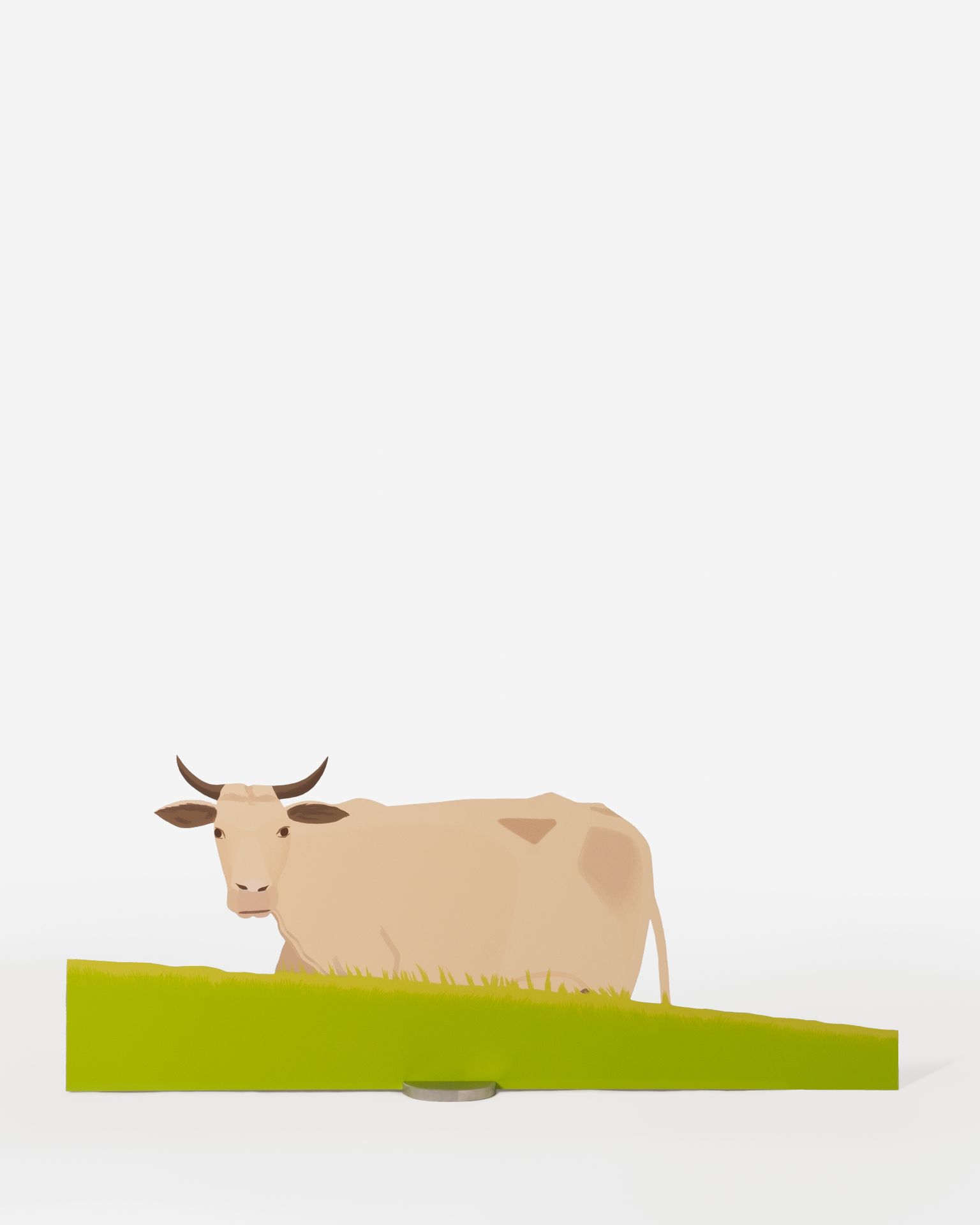 Alex Katz (born 1927) Cow (Small) Screenprint in colours, 2004, printed on two sides of aluminum ...