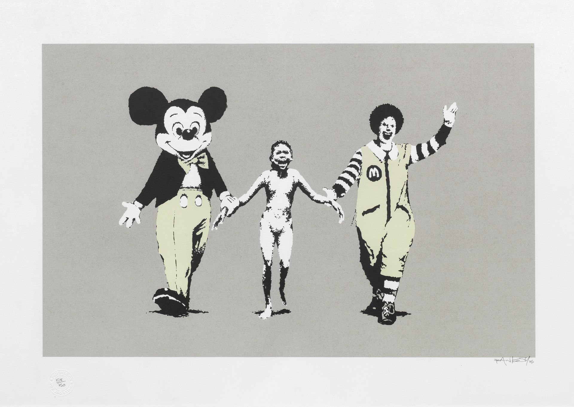 Banksy (born 1974) Napalm Screenprint in colours, 2005, on wove paper, signed, dated and numbered...