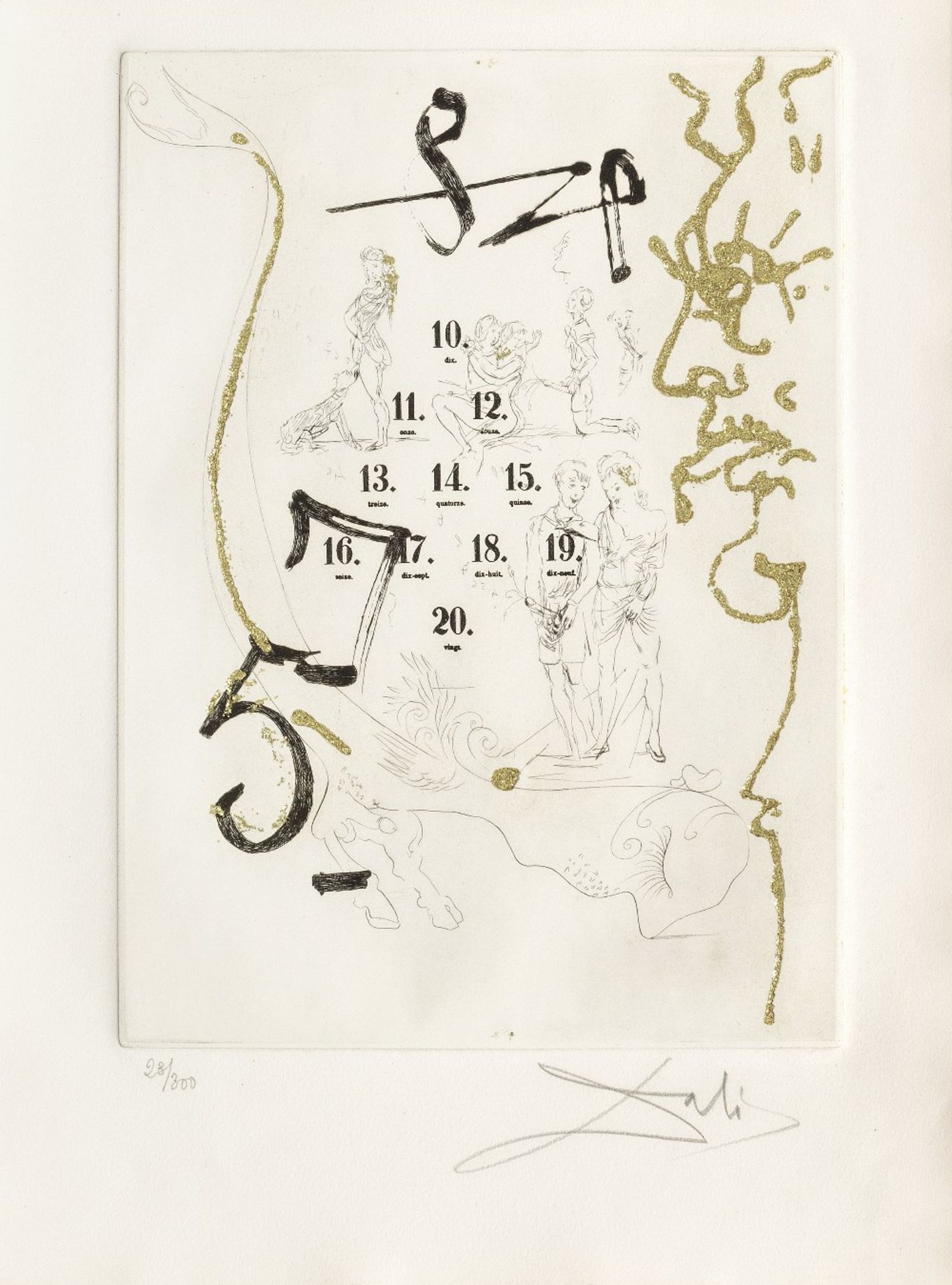 Salvador Dal&#237; (1904-1989) Les Amours Jaunes The complete set of ten drypoint etchings with g... - Image 9 of 15