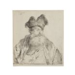 Rembrandt Harmensz van Rijn (1606-1669) Old Man with a divided Fur Cap Etching and drypoint, 1640...