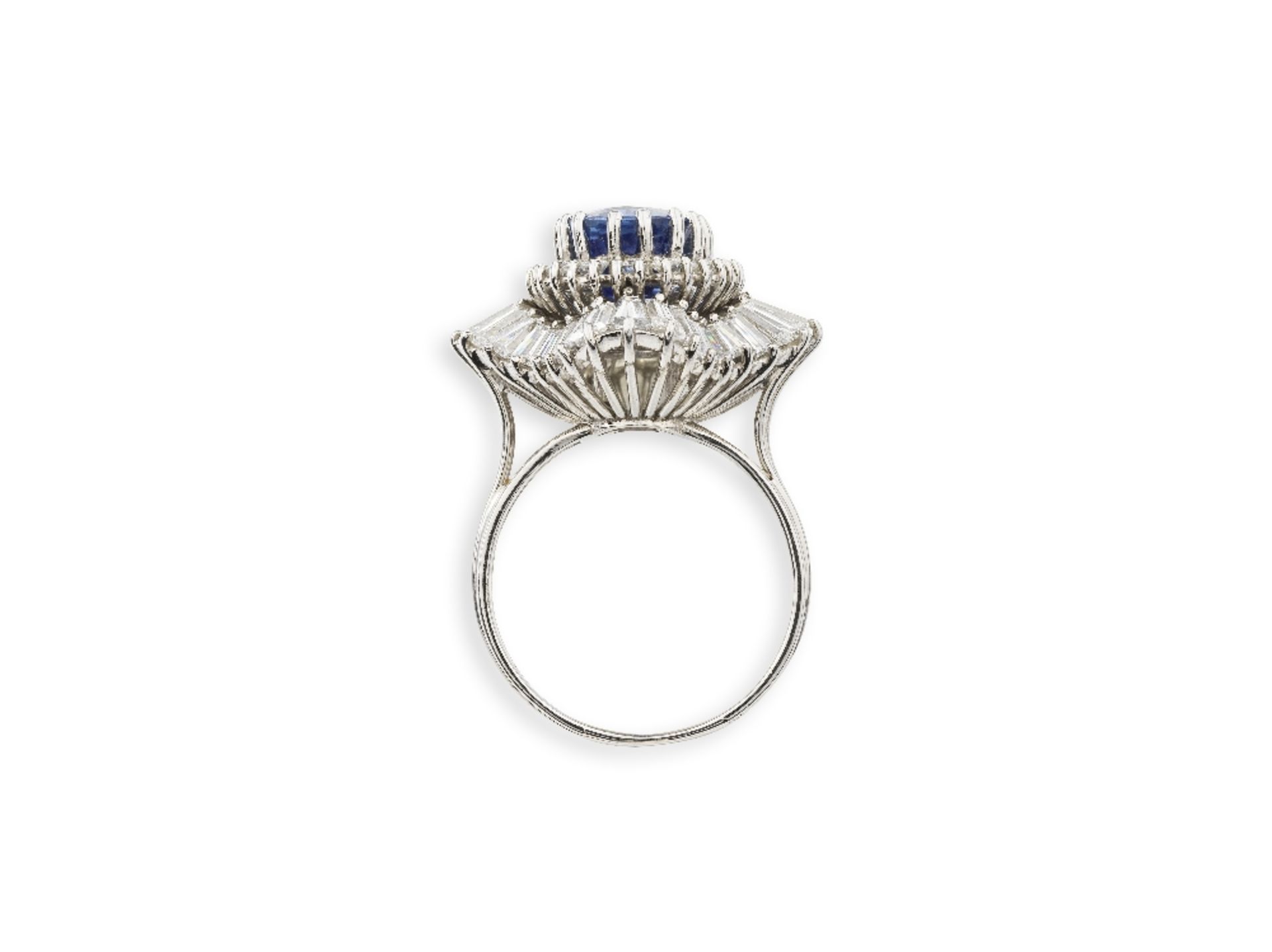 BAGUE SAPHIR ET DIAMANTS - Image 2 of 2