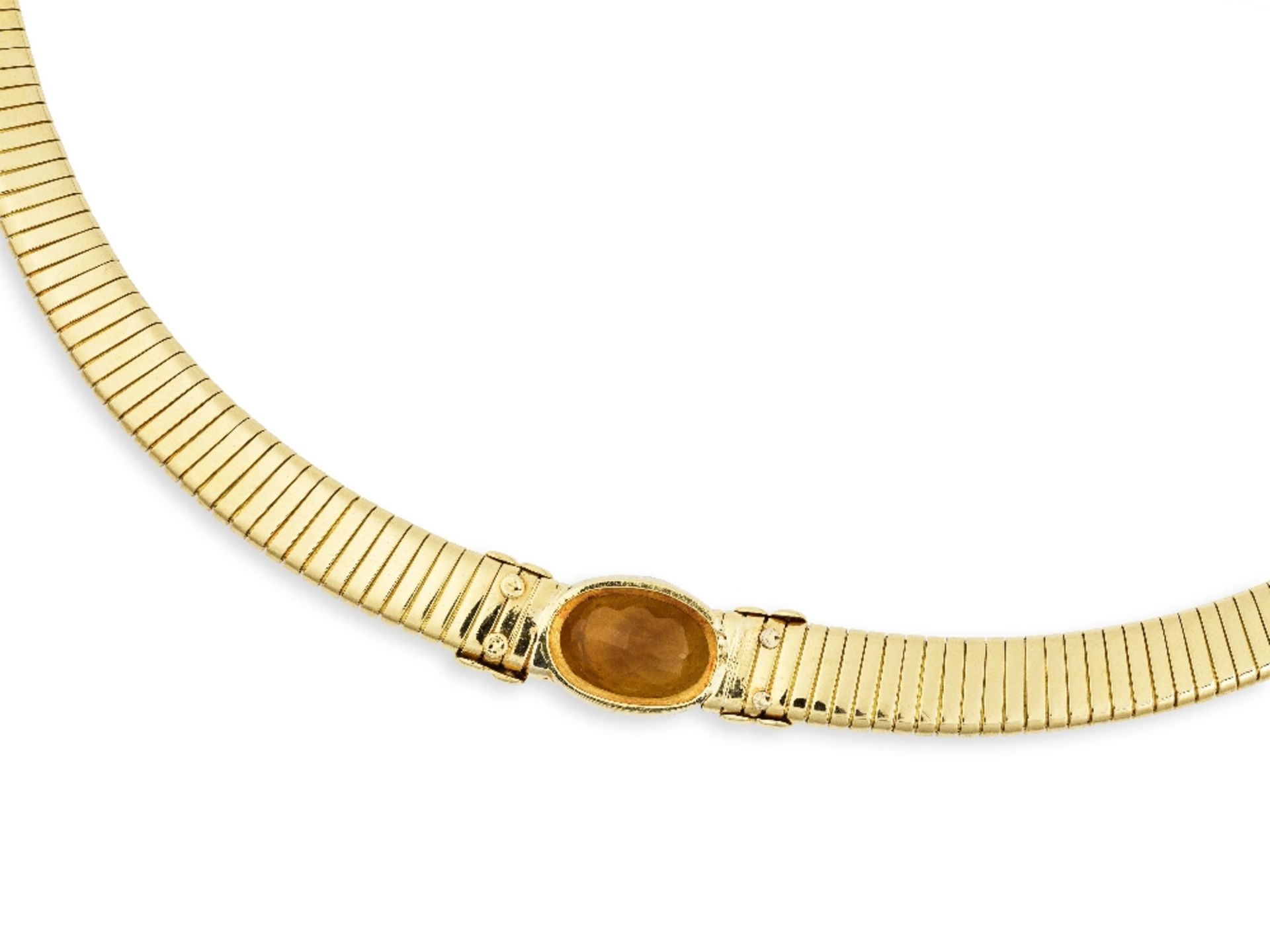 COLLIER CITRINE ET DIAMANTS - Image 3 of 3