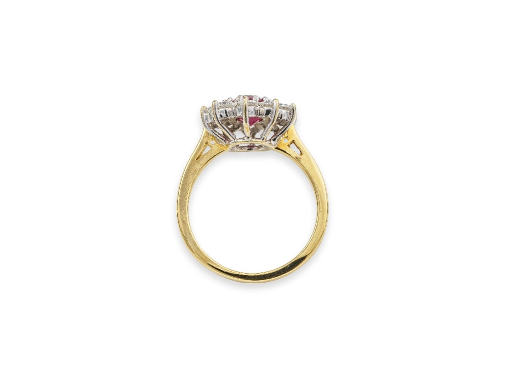 BAGUE RUBIS ET DIAMANTS - Image 2 of 2