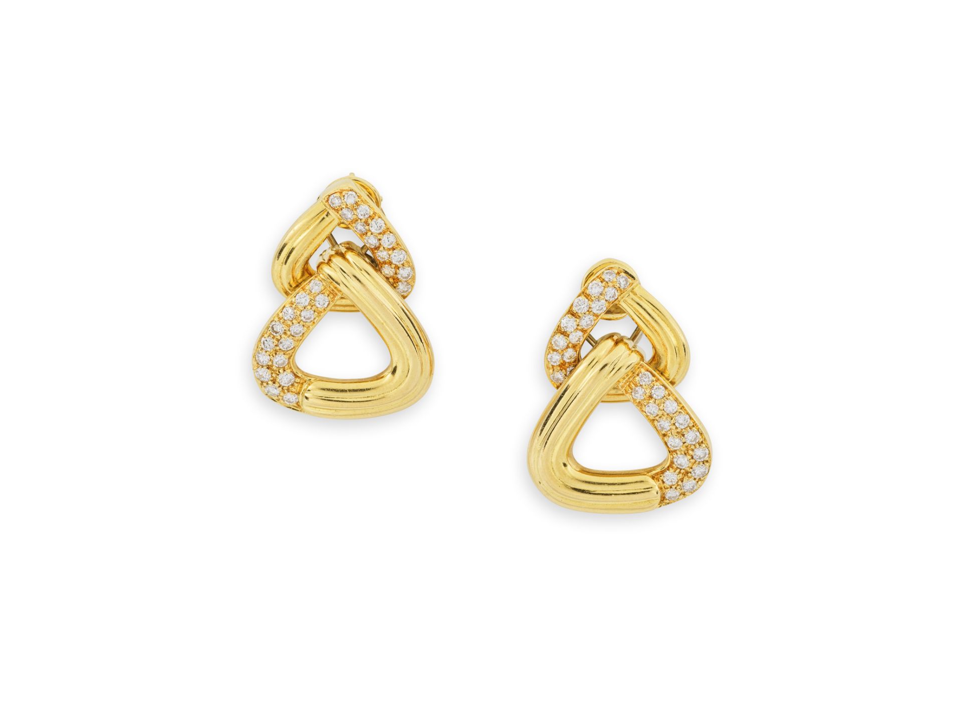 REPOSSI: PAIRE DE CLIPS D'OREILLE DIAMANTS