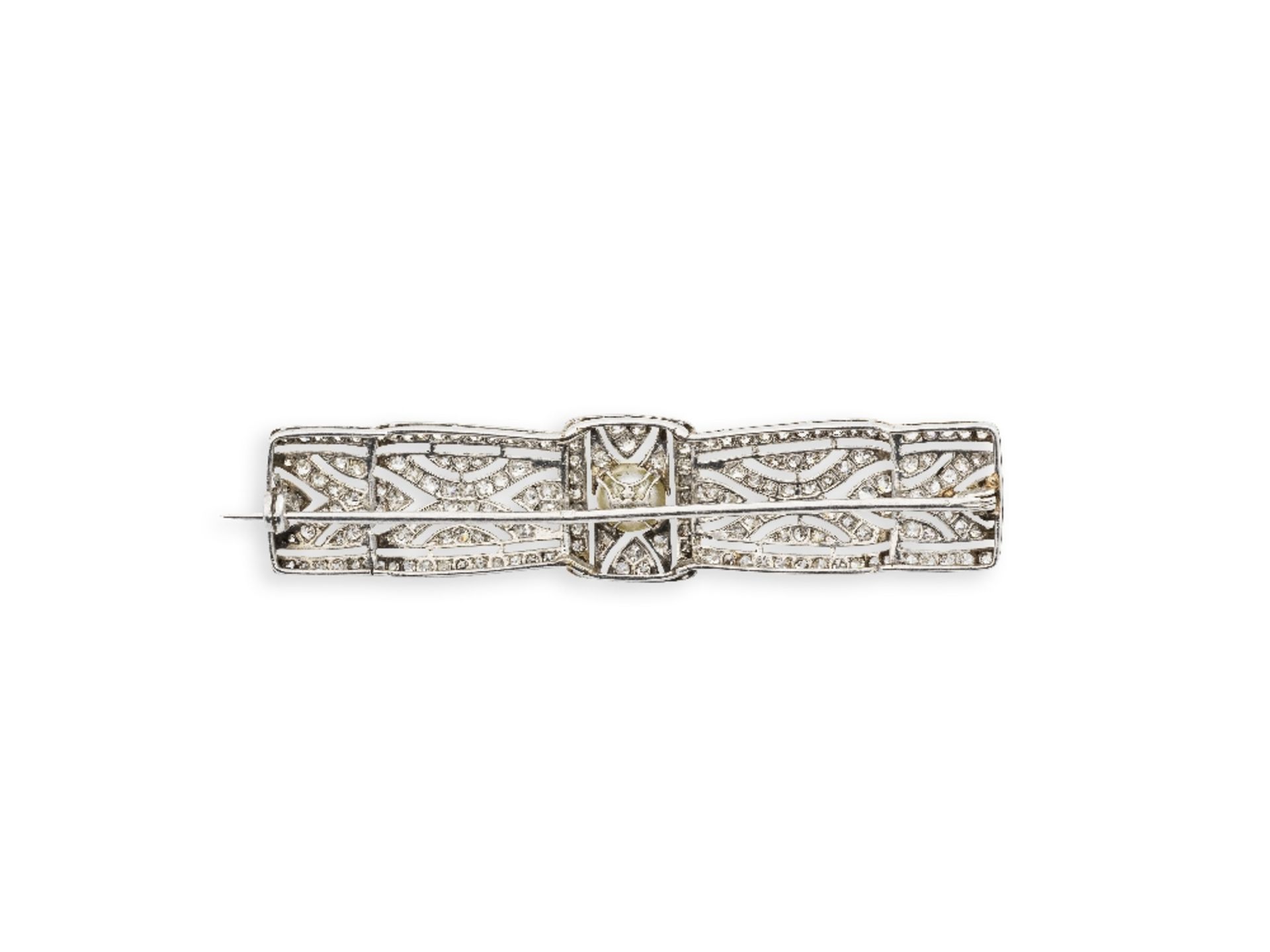 BROCHE PERLE ET DIAMANTS, VERS 1925 - Image 2 of 2