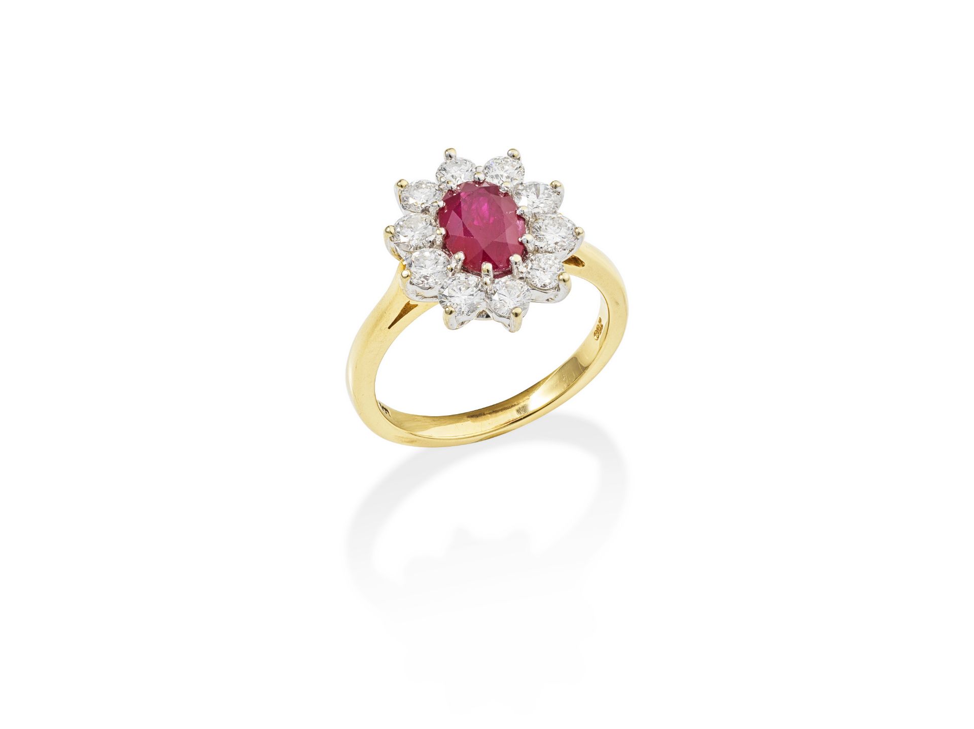 BAGUE RUBIS ET DIAMANTS