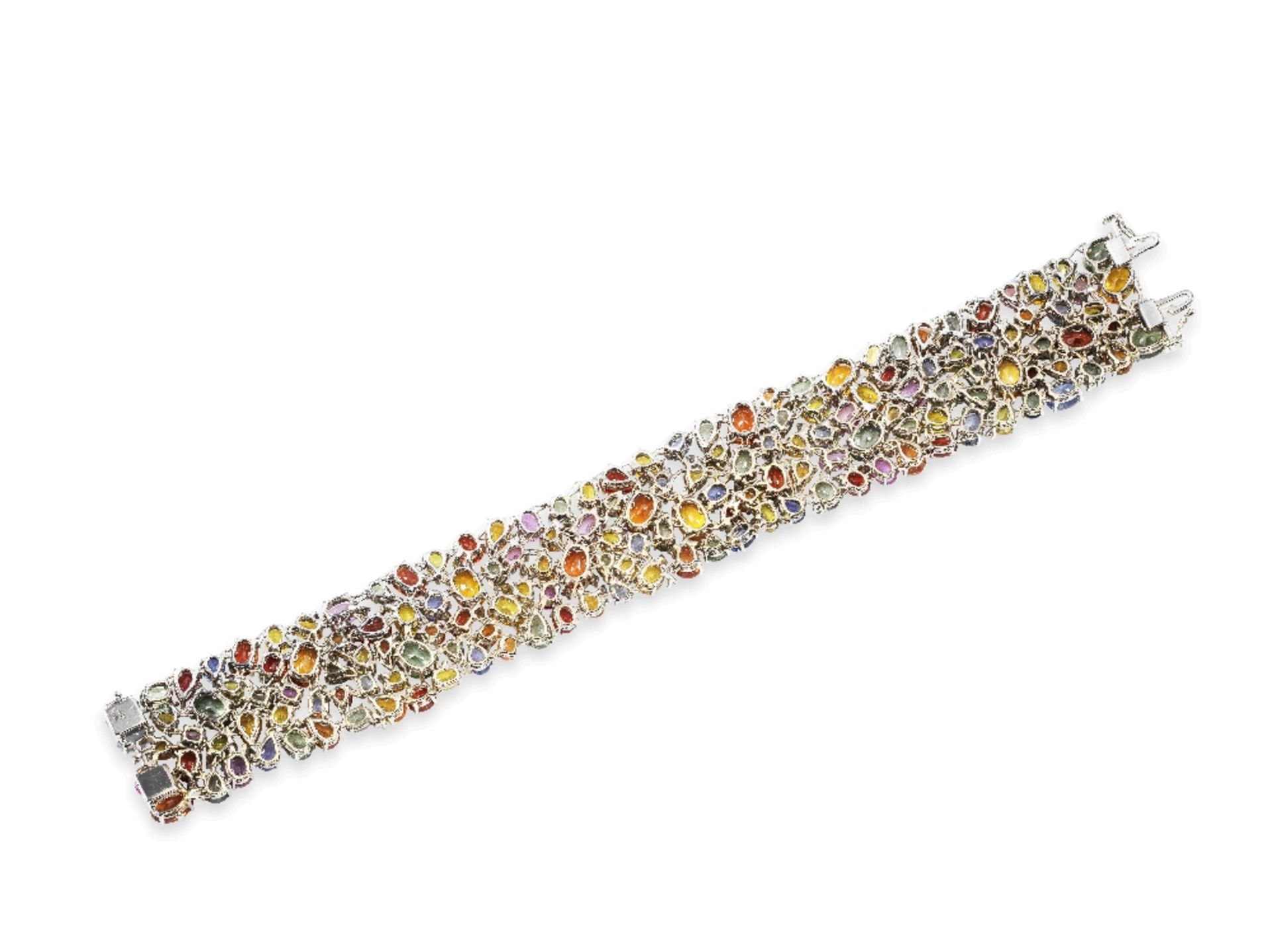 BRACELET SAPHIRS DE COULEUR ET DIAMANTS - Image 2 of 2