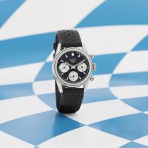 Heuer. A stainless steel manual wind chronograph wristwatch Carrera 'Panda', Ref: 2447NST, Circa...