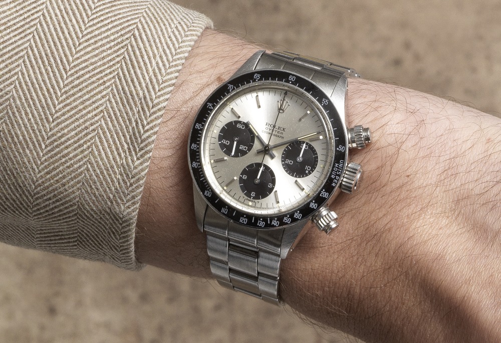 Rolex. A fine and rare stainless steel manual wind chronograph bracelet watch Cosmograph, Ref: 6... - Image 2 of 2
