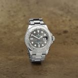 Rolex. A stainless steel and platinum automatic calendar bracelet watch Yacht-Master, Ref: 11662...
