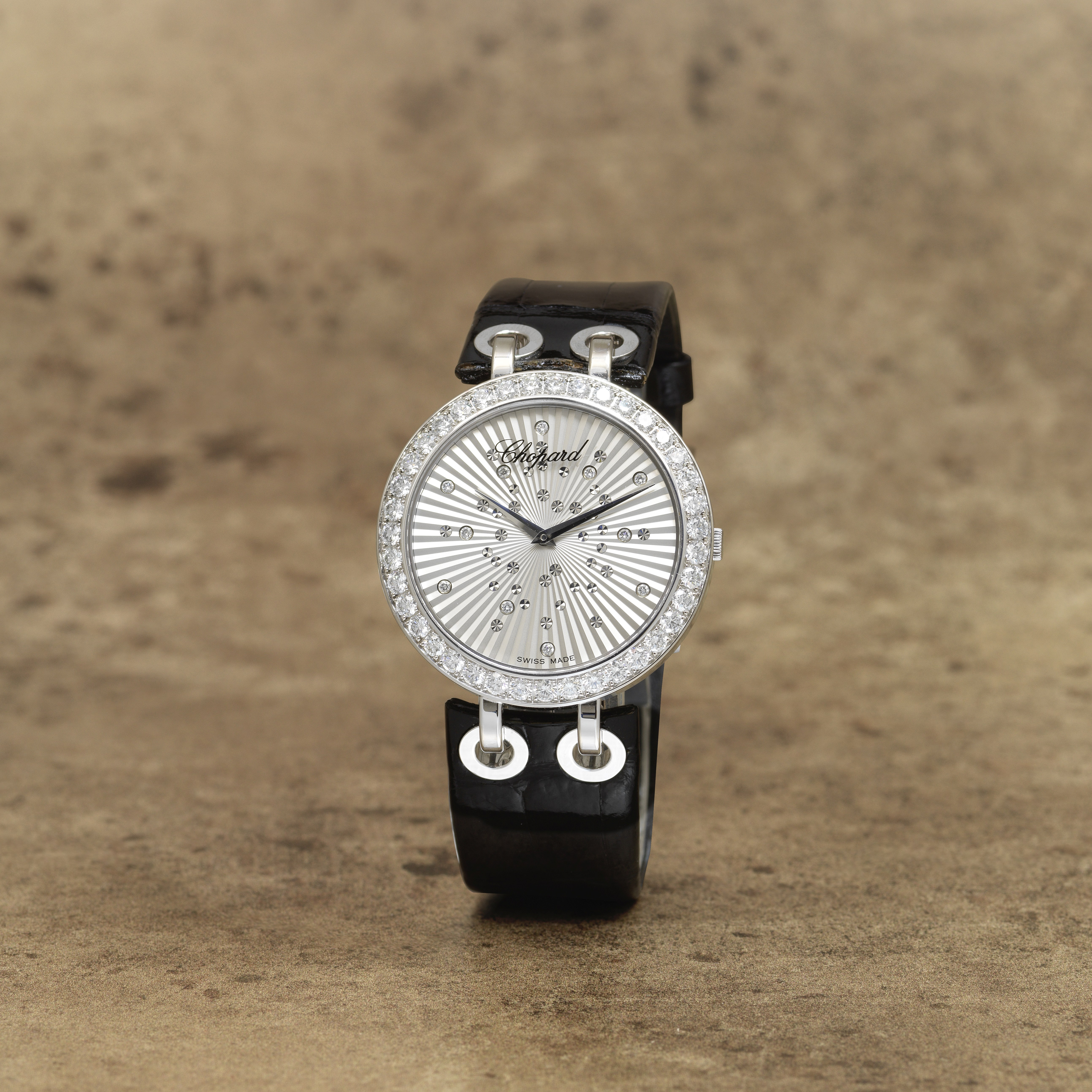 Chopard. A lady's 18K white gold and diamond set quartz wristwatch Xtravaganza, Ref: 4236, Circa...