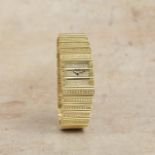 Piaget. A fine 18K gold diamond set quartz bracelet watch Polo, Ref: 7131 C15, Circa 1980