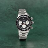 Rolex. A fine and rare stainless steel manual wind chronograph bracelet watch Cosmograph Daytona...