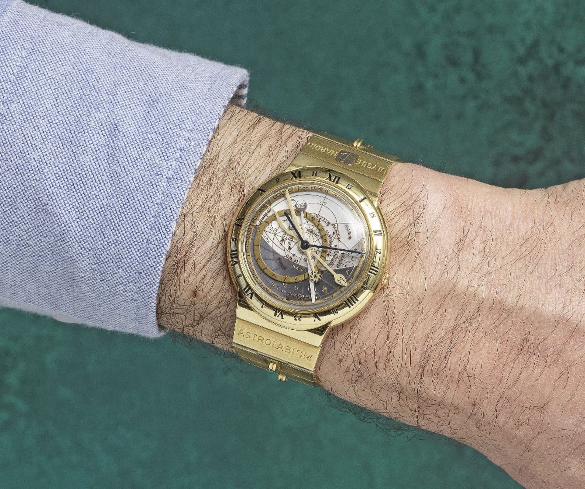Ulysse Nardin. A fine 18K gold automatic astronomical bracelet watch Astrolabium Galileo Galilei... - Image 2 of 2