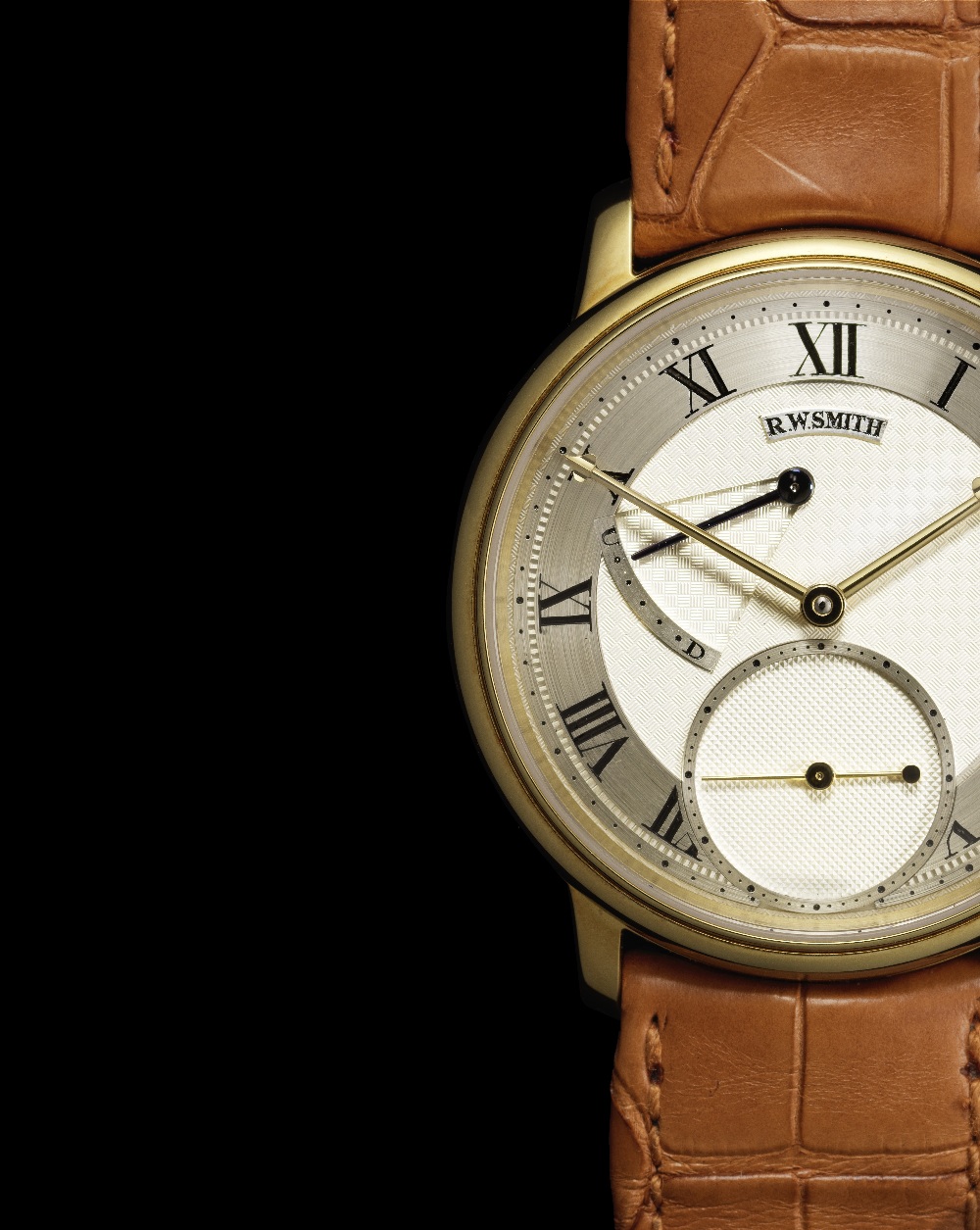 Roger Smith. A fine and exceptionally rare 18K gold manual wind wristwatch with power reserve ind... - Image 7 of 10
