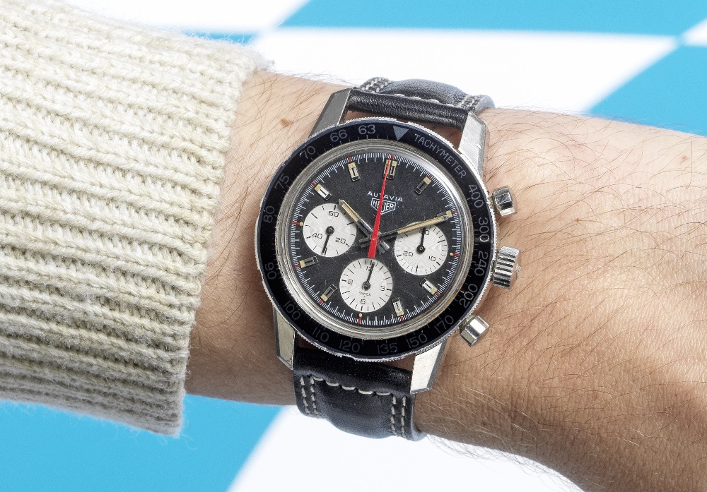 Heuer. A fine stainless steel manual wind chronograph wristwatch Autavia, Ref: 2446 C, Circa 1971 - Image 2 of 2