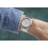 Vacheron Constantin. A fine and rare stainless steel automatic bracelet watch offered on behalf o...