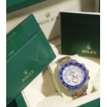 Rolex. A fine stainless steel and 18K rose gold automatic chronograph bracelet watch Yacht-Maste...