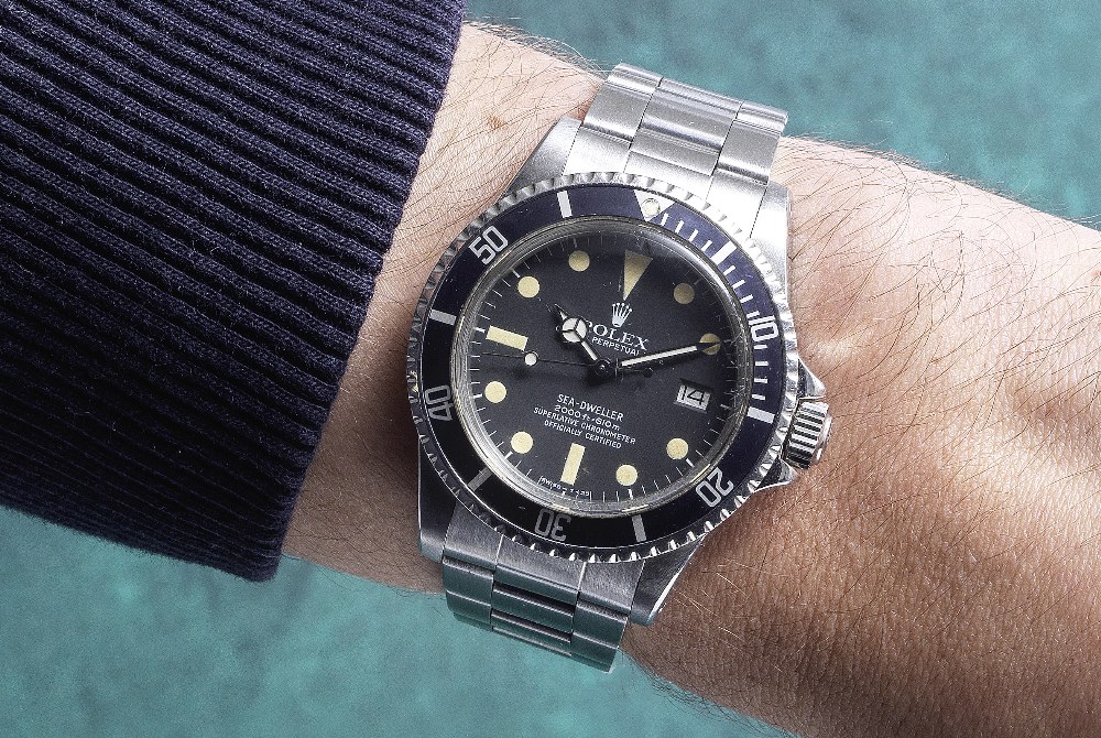 Rolex. A stainless steel automatic calendar bracelet watch Sea Dweller 'Great White', Ref: 1665,... - Image 2 of 2