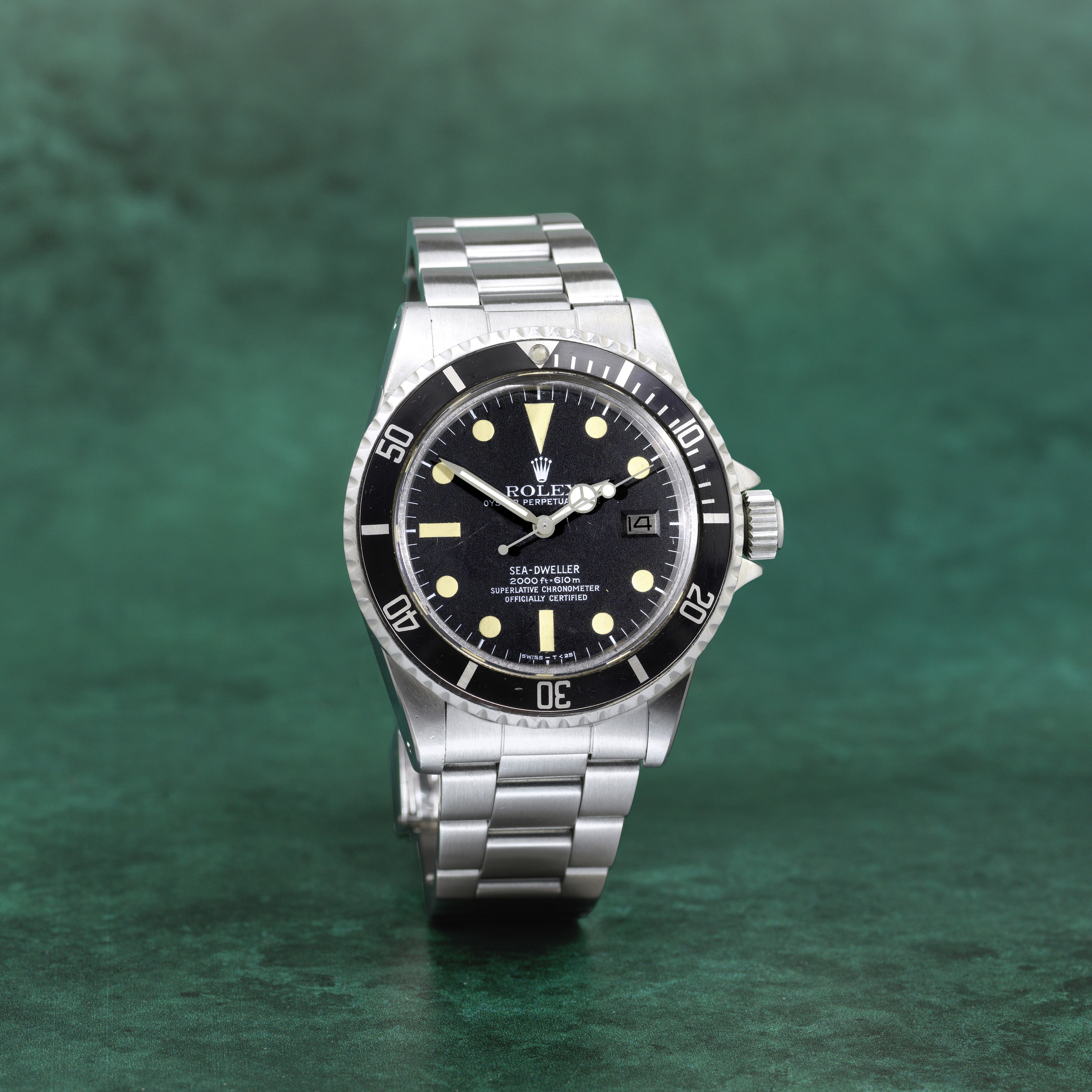 Rolex. A stainless steel automatic calendar bracelet watch Sea Dweller 'Great White', Ref: 1665,...