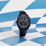 Heuer. A black PVD coated stainless steel automatic calendar chronograph wristwatch Monza Black...