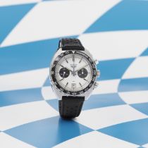 Heuer. A stainless steel manual wind calendar chronograph wristwatch Autavia 'Jo Siffert', Ref: ...