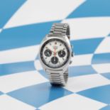 Heuer. A stainless steel manual wind chronograph bracelet watch Carrera, Ref: 73653, Circa 1970