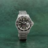 Rolex. A stainless steel automatic calendar bracelet watch with metres first dial Single Red Sub...