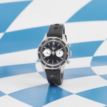 Heuer. A fine stainless steel manual wind chronograph wristwatch Autavia 'Mario Andretti', Ref: ...