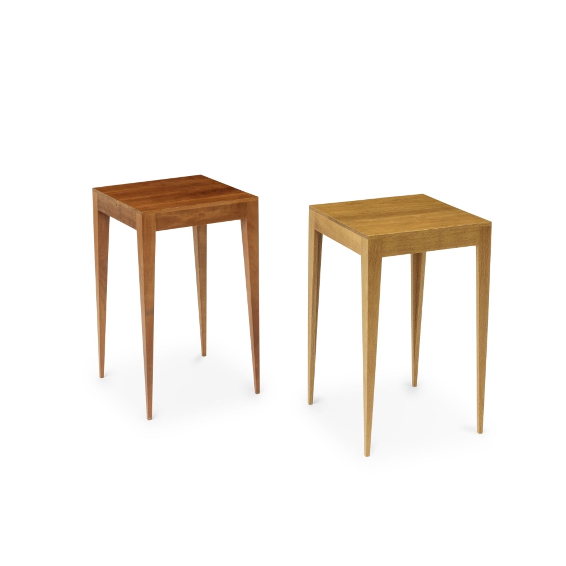 A matched pair of stiletto tablesDesigned by Sir Terence Conran, made by Benchmark Furniture (2)