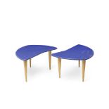 A pair of 'Byrrh' occasional tables Designed by Sir Terence Conran after a Byrrh ashtray (3)