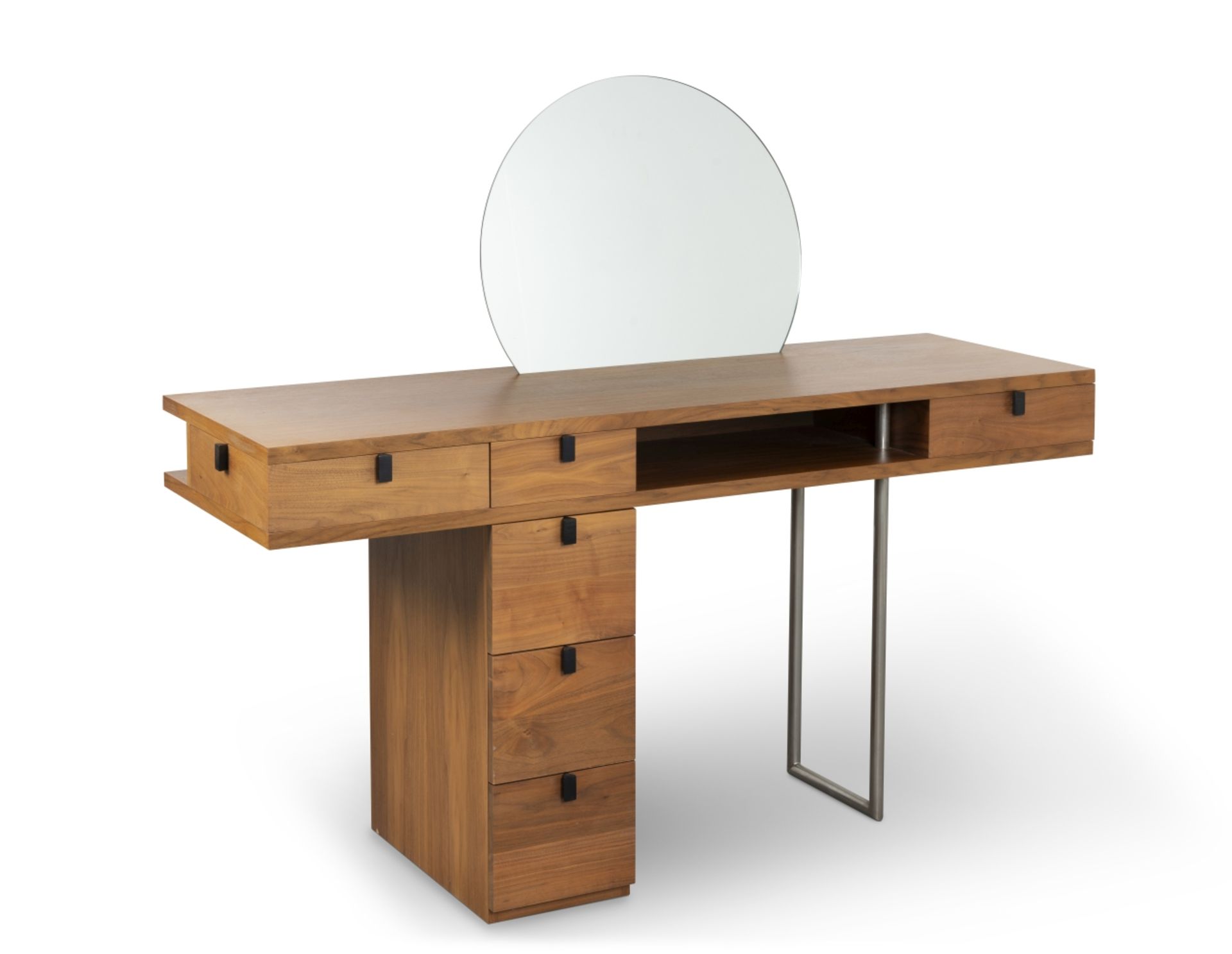 A walnut 'Eileen' dressing tableDesigned by Sir Terence Conran, made by Benchmark Furniture