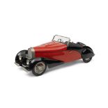 A two seat 'Bugatti Type 57' pedal car by Eureka, French, circa 1939 174cm long overall