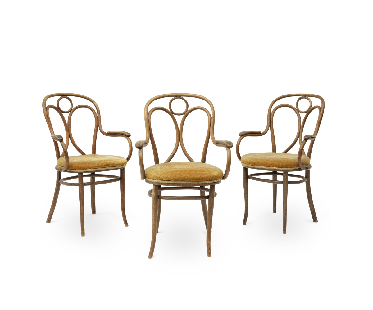 Three Thonet bentwood Angel back armchairs Late 19th / early 20th century (3)
