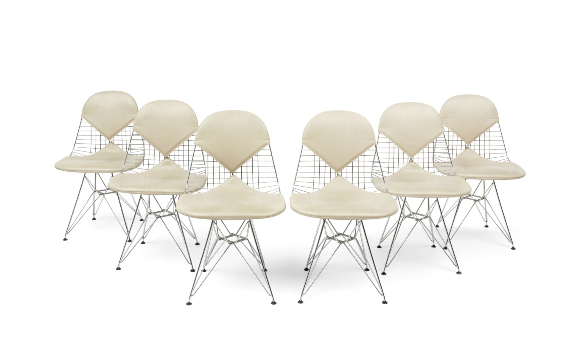 A set of six 'DKR-2' wire chairsAfter the design by Charles & Ray Eames, 1951 (6)