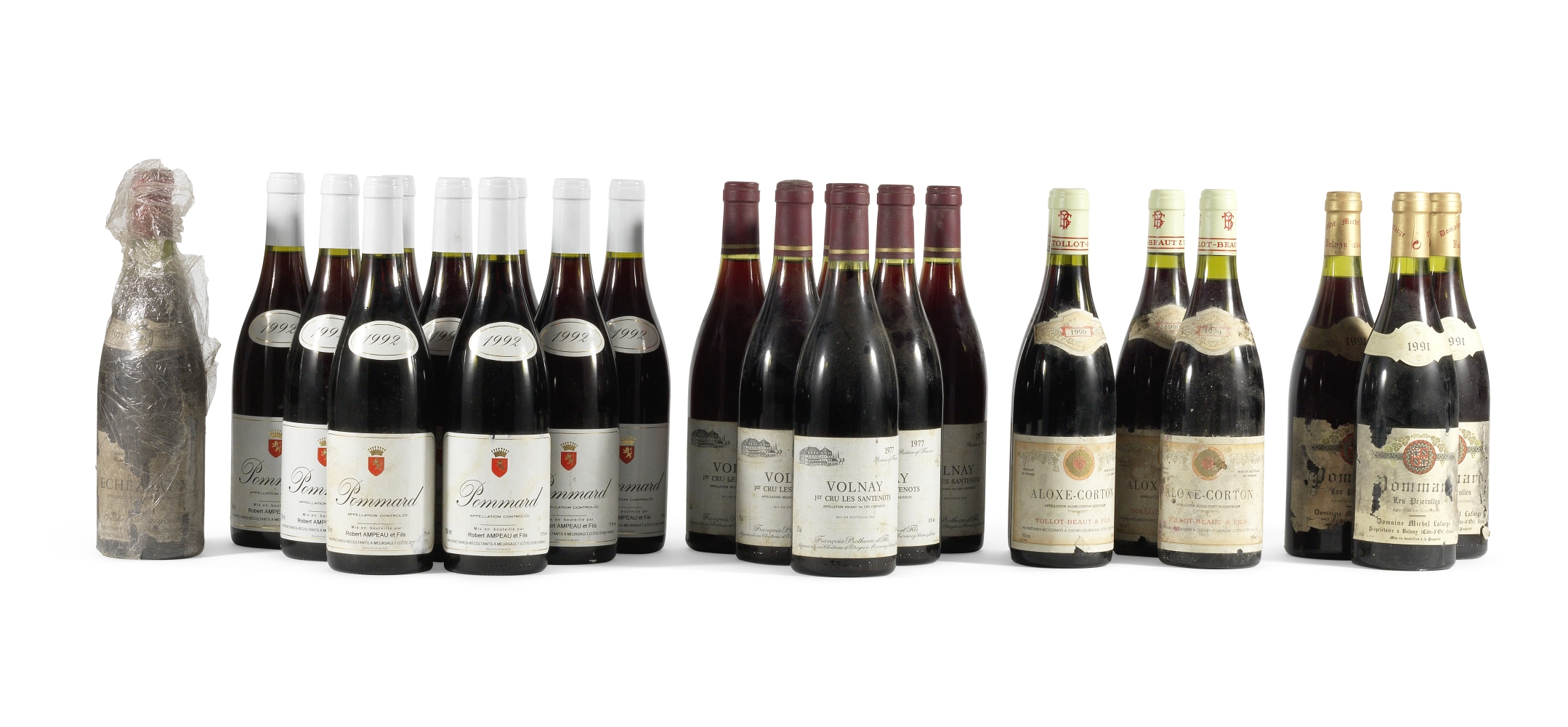 Ech&#233;zeaux 1971, Prosper Maufoux (1) Volnay 1er Cru, Les Santenots 1977, Fran&#231;oise Proth...