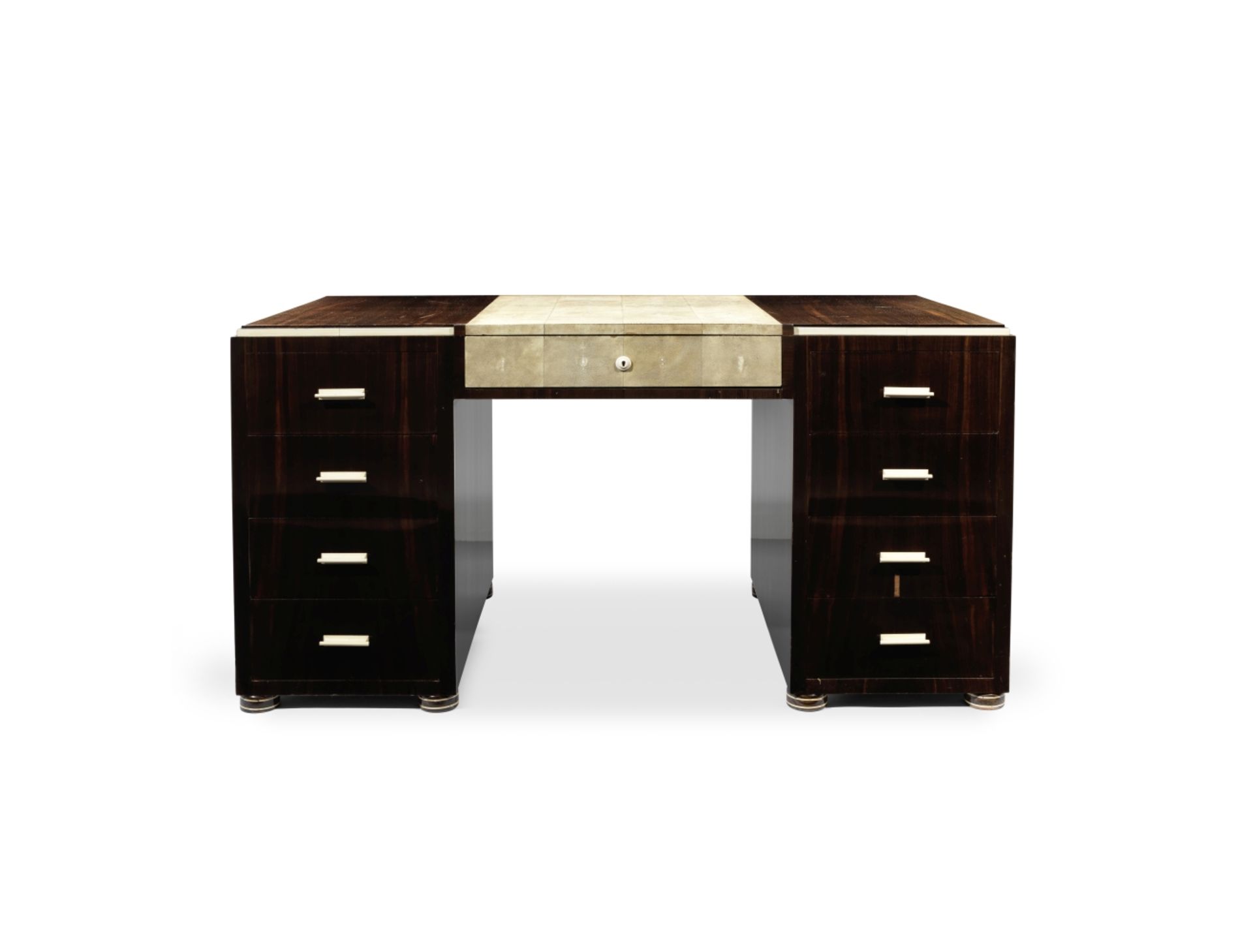 An Art Deco rosewood, shagreen and ivory deskFrench, circa 1930