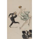 SEM (George Goursat) (French, 1863-1934) 26 plates from Album 27, White Bottoms, 1927 (Various s...