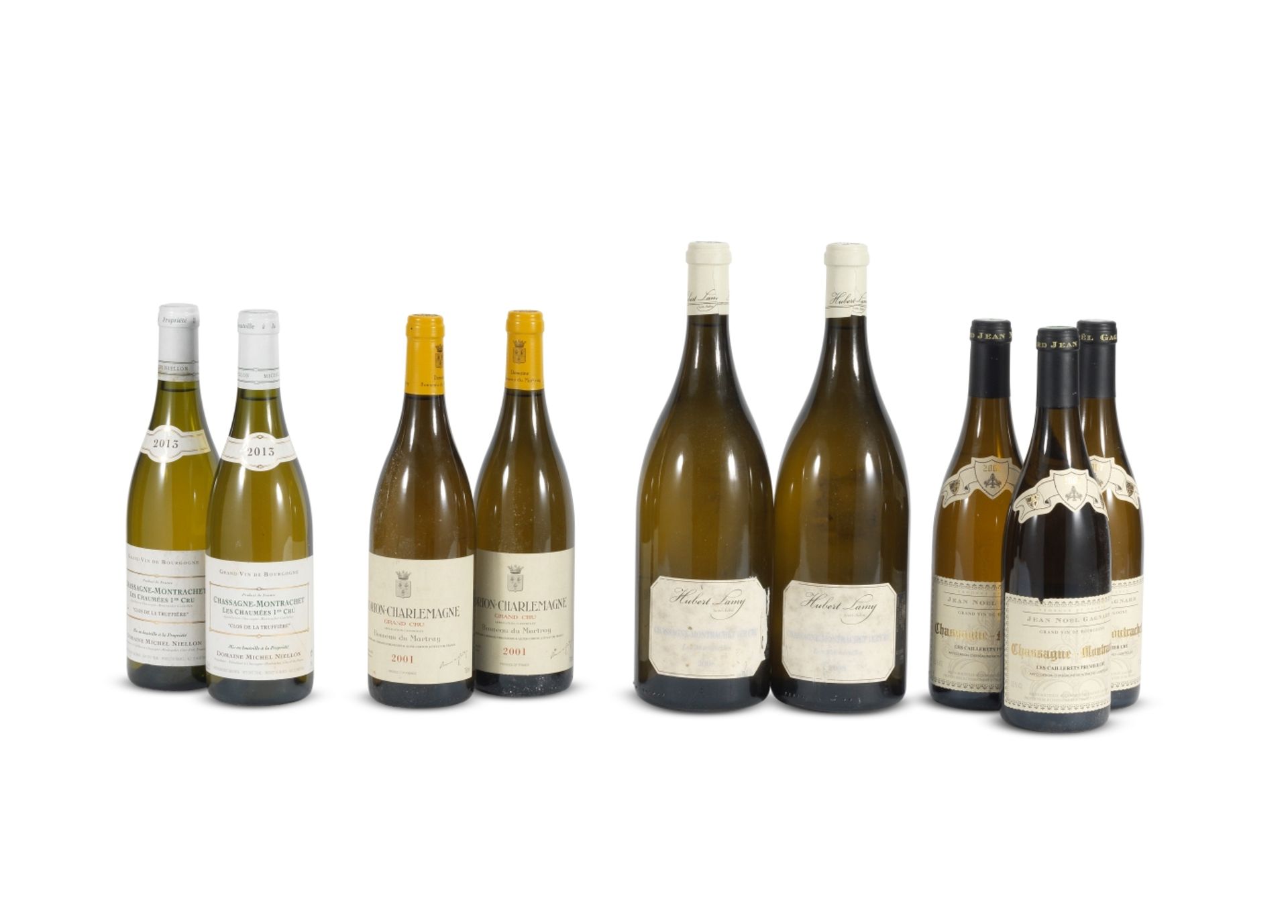 Corton-Charlemagne 2001, Domaine Bonneau du Martray (2) Chassagne-Montrachet 1er Cru, Les Cailler...