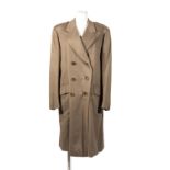 HERMES Paris Made In England. Manteau droit Homme, 100% cachemire taupe