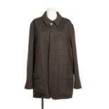 HERMES. Parka du soir velours noir