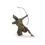 SHOSEI A Gilt-Bronze Figure of an Archer Meiji era (1868-1912), late 19th/early 20th century (3)