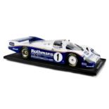 A scratch built 1:5 scale model of a 'Rothmans' Porsche 965C by Javan Smith,