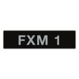 'FXM 1', UK Vehicle Registration Number,